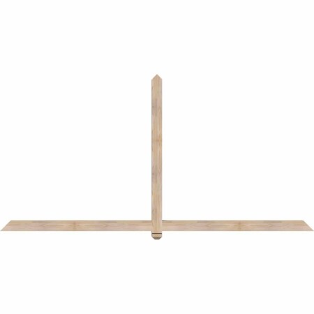 Ekena Millwork Eugene Smooth Timber Gable Bracket, Douglas Fir, 108"W x 54"H x 3 1/2"D x 3 1/2"F, 12/12 Pitch GBW108X54X0404EUG00SDF